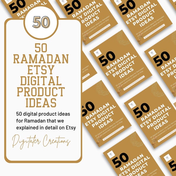 50 Ramadan Etsy Digital Product Ideas, Small Business Plan, Religious Month, Creative Suggestions, Islamic List