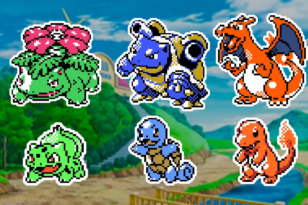 Charizard Blastoise Venusaur Gen 1 Pokémon Starter Stickers Etsy
