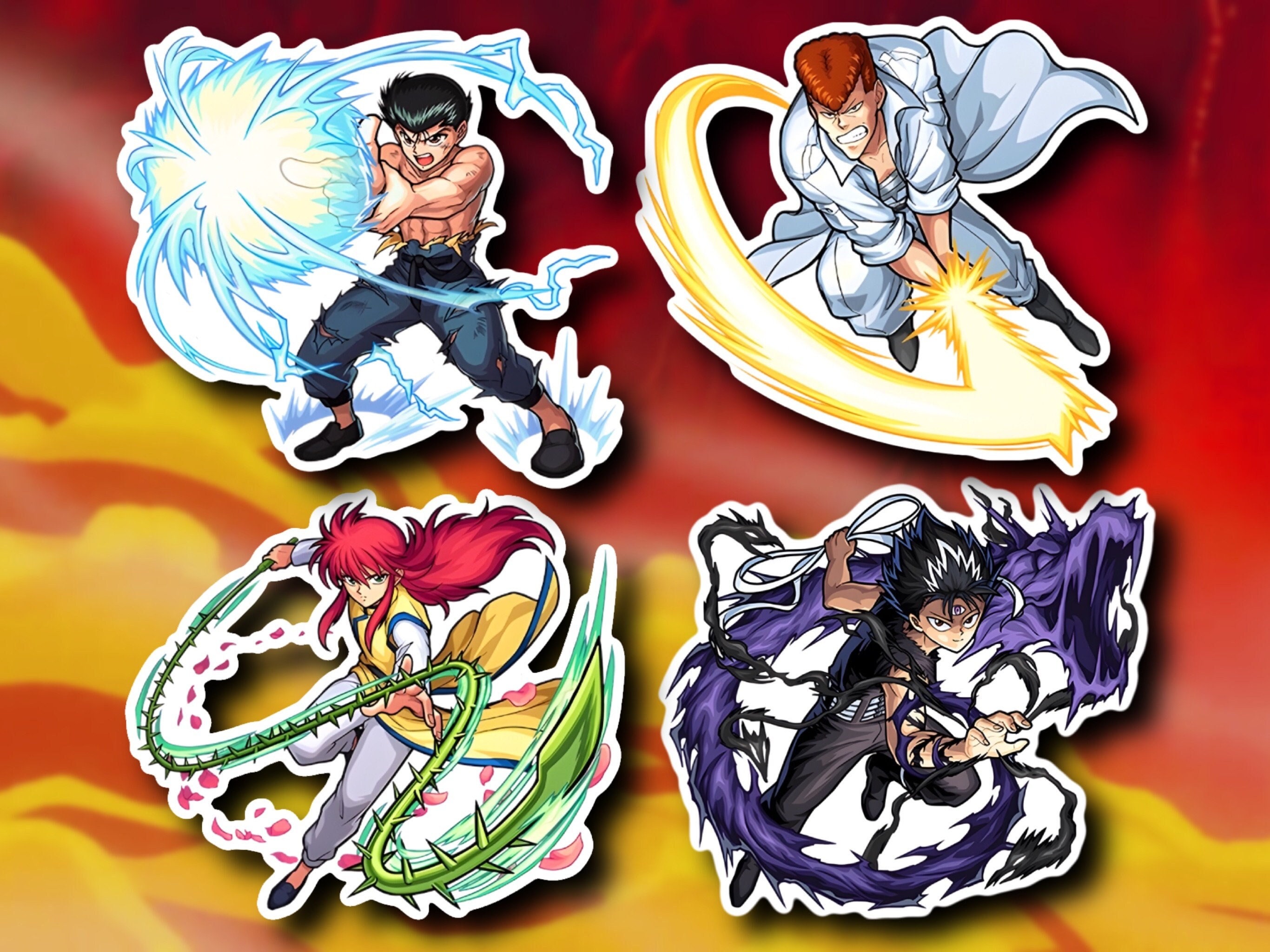  Yu Yu Hakusho- 25Th Die-Cut Sticker Set 3.5 : Toys & Games