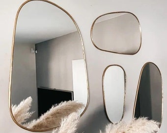 Miroir asymétrique Décoration d'intérieur Miroir irrégulier Miroir esthétique Décoration de mur Miroir Deluxe.