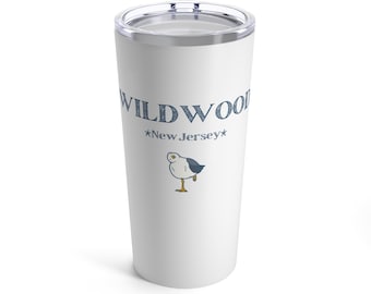Wildwood, New Jersey Tumbler / Wildwood Wedding Favors / Wildwood Gifts / Jersey Shore Tumbler / New Jersey Gifts / Wildwood Boardwalk