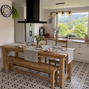 narrow dining table, kitchen island with seating ,custom counter height table , butcher block island