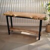 Rustic Reclaimed Wood Bench, Farmhouse Solid Wood Entryway Bench ...