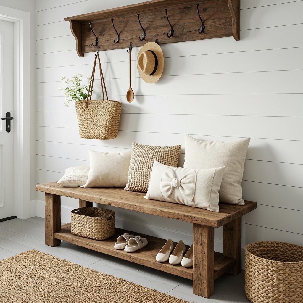 Entryway Bench With Back