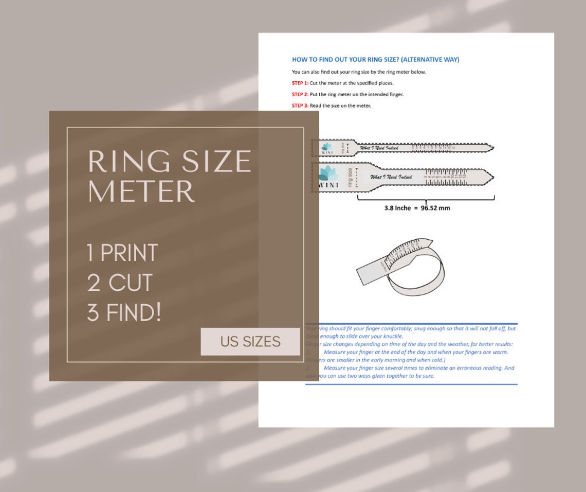 Ring Size Guide, Ring Size Chart, US Ring Size Chart, Ring Size List
