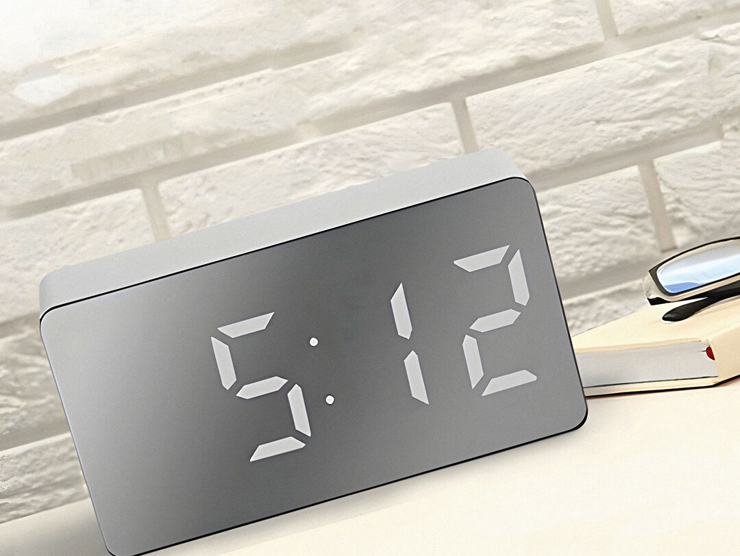 Alarm Clock Desk Clock Digital Clock Table Clock Modern Etsy