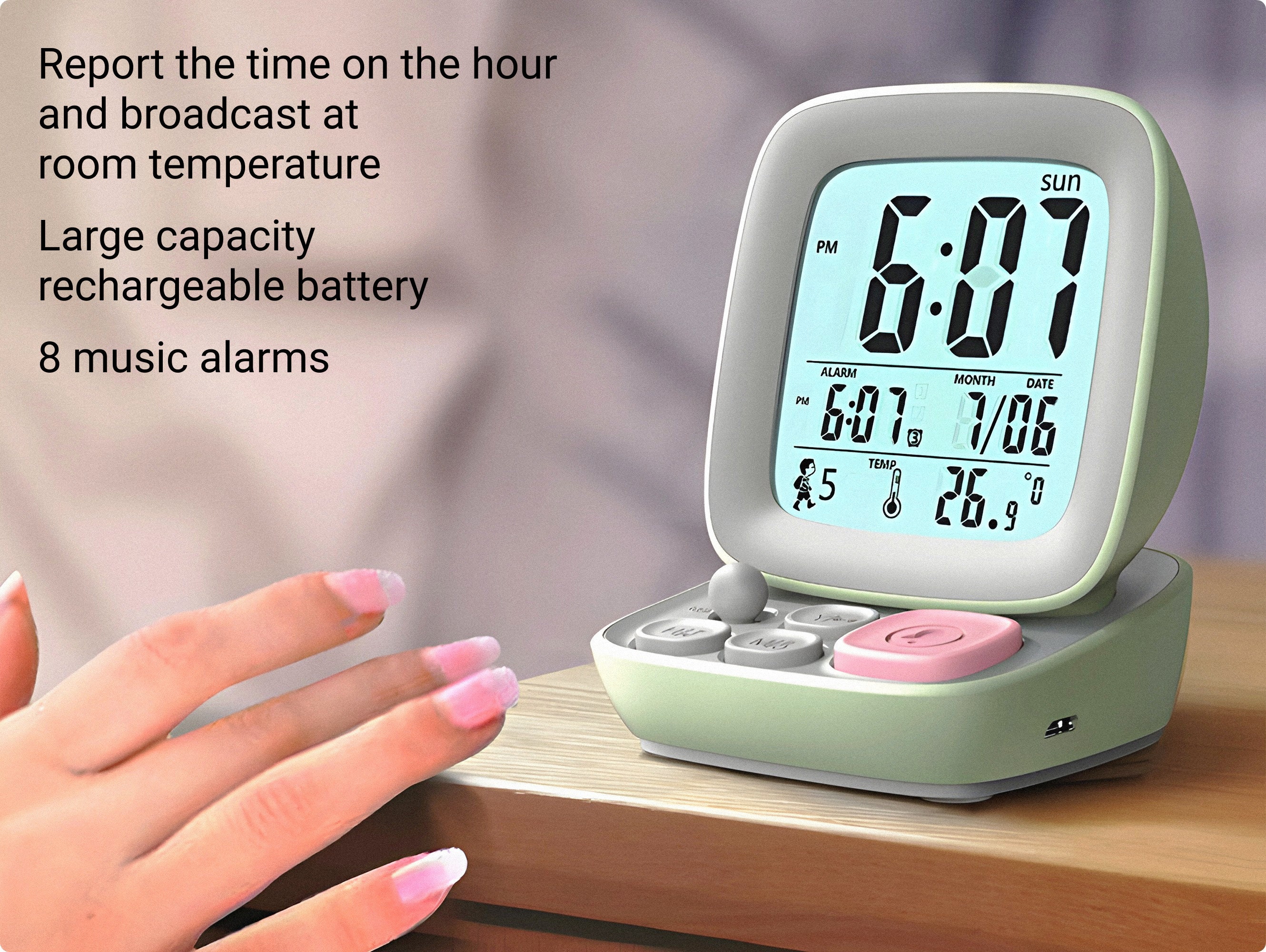 Alarm Clock Kids Small Table Clock Desk Clock Digital - Etsy