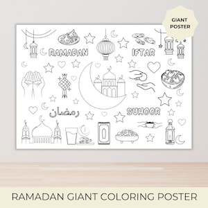 Ramadan Coloring Poster, Ramadan Coloring Kids, Printable Ramadan Coloring Pages, Ramadan Kids Activities, Ramadan Coloring Book