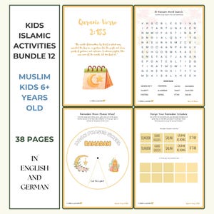 Islamic Printables,Muslim Kid Activity Book,Muslim Montessori,Eid Gift for Kids,Muslim Coloring Book,Islamic Learning,Educational Worksheet