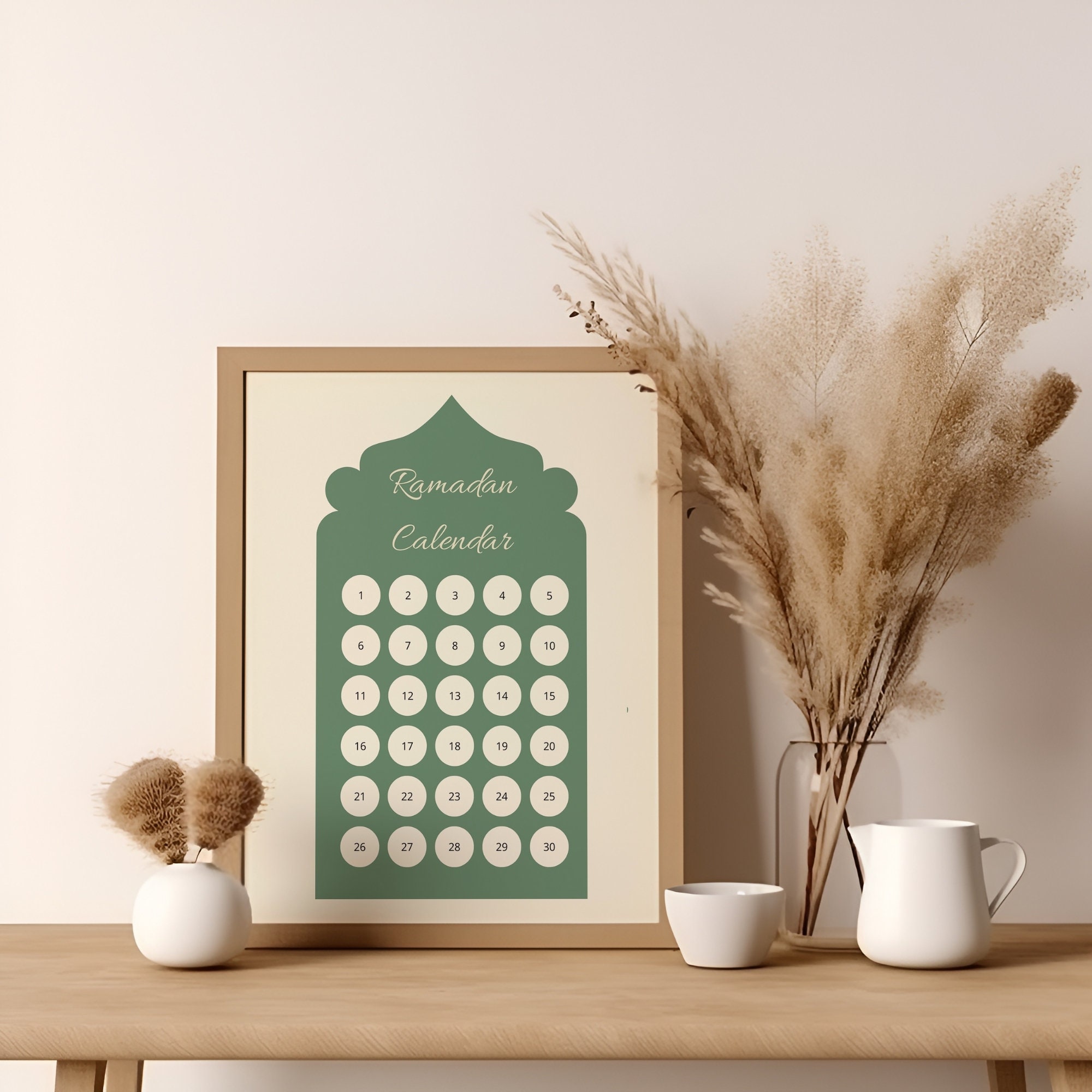 Ramadan Countdown Calendar, Set of 2 Ramadan Calendar Printable ...