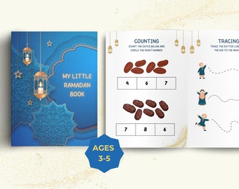 Ramadan & Eid Activities Book for Toddlers Ages 3-5 (PDF)