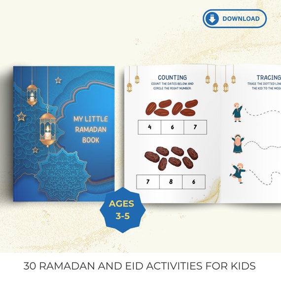 Ramadan & Eid Activities Book for Toddlers Ages 3-5 (PDF)