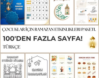 Turkish Bundle Ramadan Activities for Kids, Ramadan Journal Kids, Ramadan Craft, Ramadan Activity Book, Ramadan Coloring, Ramazan, Ramadhan