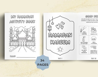 Ramadan Activity Book, Ramadan Activities Kids, Ramadan Coloring Book, Eid Activities, Eid Fitr Activities,Ramadan Game,Islamic Activity Kid