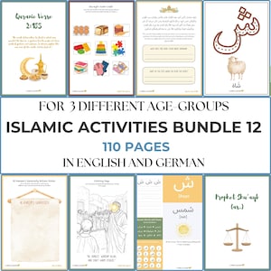 Muslim Montessori,Eid Gift for Kids,Muslim Coloring Book,Islamic Learning,Muslim Kid Activity Book,Educational Worksheet,Islamic Printables