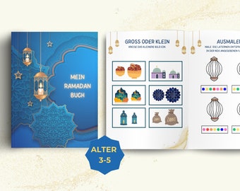 German Ramadan Activity Book, Ramadan Toddler, Ramadan Kids Printable, Eid Activities, Eid Fitr Activities, Ramadan Game, Islamic Activity