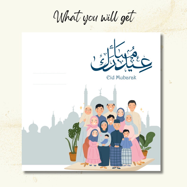 Eid Money Holder, Eid Money Card, Set of 4 Eidi Money Holder, Printable