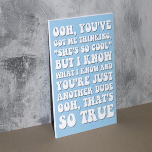 Gracie Abrams &quot;That&#39;s So True&quot; Lyric Print Poster - Digital Download / Digital File