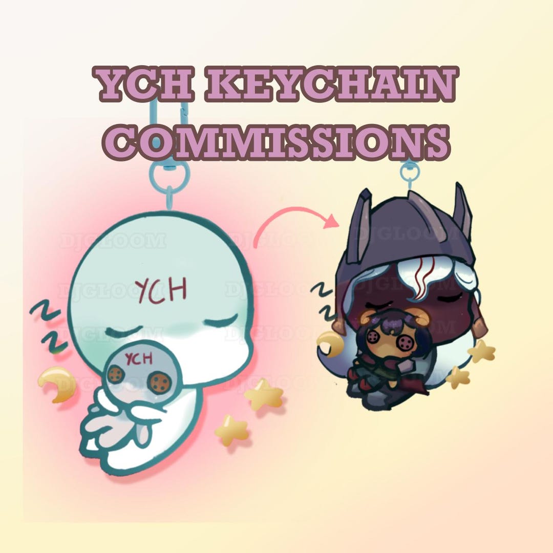 YCH 1.2” Glitter Keychain Commissions - Etsy