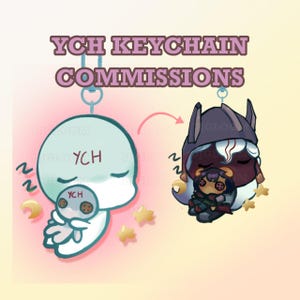 YCH 1.2” glitter keychain commissions