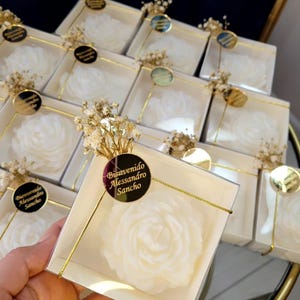 Candela di peonia per matrimonio, candela di fiori personalizzata, candela di rose, regalo per damigelle d'onore, regalo di nozze, candela Nikkah, peonia in fiore, candela