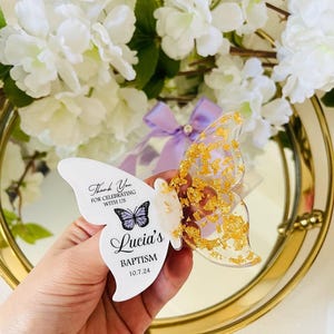 Custom Quinceanera Butterfly Favors, Mis Quince Magnet, Mis Anos Favor, Sweet 16 Birthday Gift, Butterfly Birthday Party Favor, Epoxy Magnet
