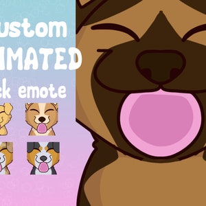 CUSTOM animated puppy dog lick alert / emotes for twitch, YouTube, and discord streaming