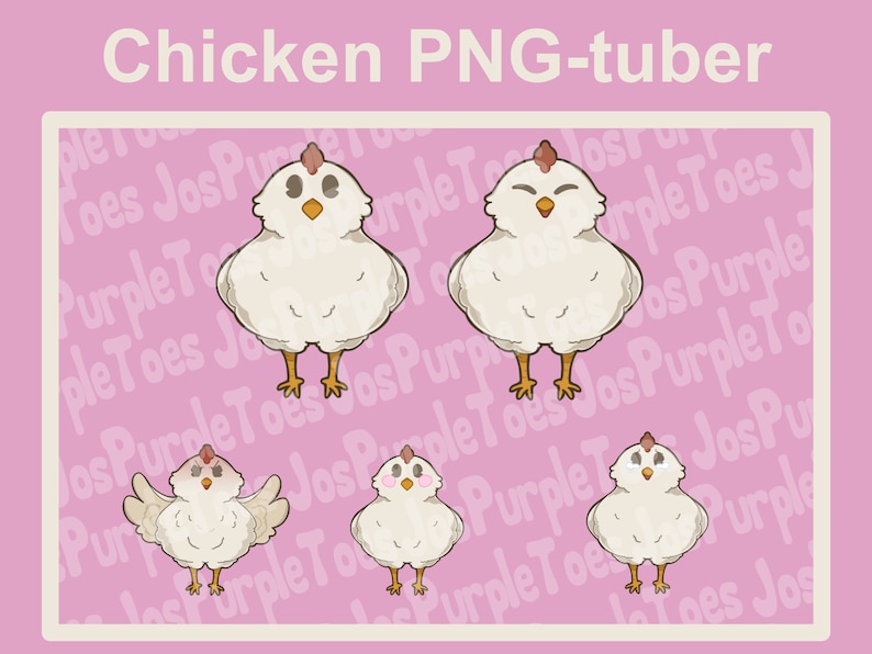 Cute Farm Chicken Pngtuber Faceless Streamers on Twitch Youtube and