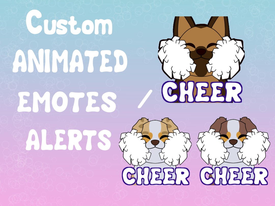 Animated CUSTOM Dog Cheer Gif for Streaming on Twitch, Youtube, Discord ...