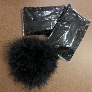 10 Yards - Black Marabou Feather Boa 25g