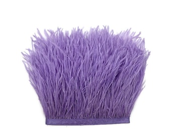 1 Yard - Lavender Purple Ostrich Fringe Feather Trim Craft Supply | Lavender Feathers | Millinery | Wedding | Dress Making | Costume - 3643