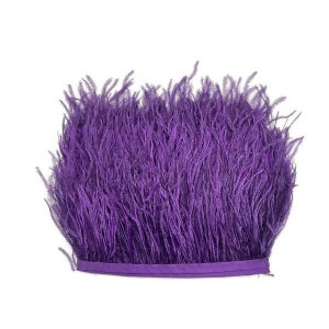 1 Yard - Aubergine Lila Strauß Fransen Federschmuck Handwerk Versorgung | Lila Federn | Hochzeit | Abiball | Kostüm | Party | Schütte - 5843