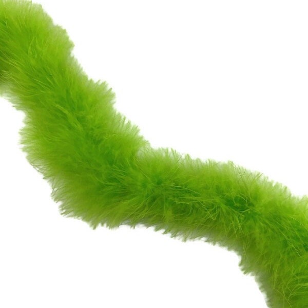 2 Yard - Bright Green Marabou Feather Boa 25g