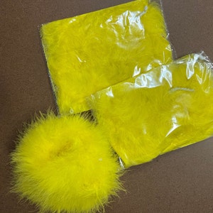 2 Yard - Yellow Marabou Feather Boa 25g