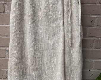 Vintage 70s Liz Claiborne Cream Blend Wrap Skirt Size 28”waist