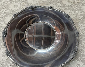 Bandeja vintage GLENROSE 1881 Rogers de plata, 28 cm (11 pulgadas), estilo Art Nouveau.