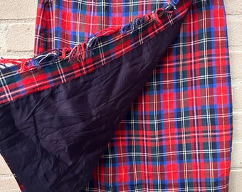 Vintage 90s S Goth Whimsy Plaid Mini JH Collectibles Red