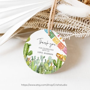EDITABLE First Fiesta Favor Tag Thank You Tags Gift Tags Fiesta Party Fiesta 1st Birthday Party Favors Fiesta Party Decor FT101