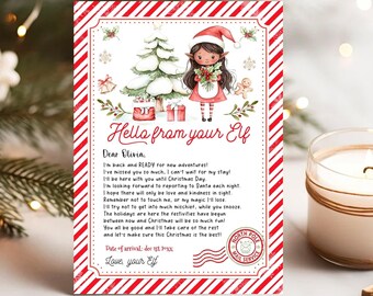 Editable Elf Arrival letter, Elf Return Letter, Elf I'm back Letter Christmas Elf Return Elf Welcome back Letter Digital Download ELF111