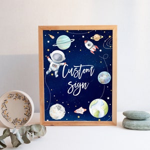 EDITABLE First Trip Around The Sun Custom Sign Space Birthday First Birthday Boy First Birthday Decor Outer Space TA03 TM01