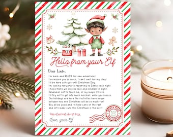 Editable Elf Arrival letter, Elf Return Letter, Elf I'm back Letter Christmas Elf Return Elf Welcome back Letter Digital Download ELF110