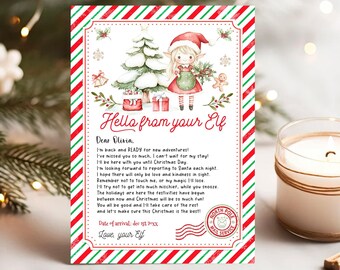 Editable Elf Arrival letter, Elf Return Letter, Elf I'm back Letter Christmas Elf Return Elf Welcome back Letter Digital Download ELF108