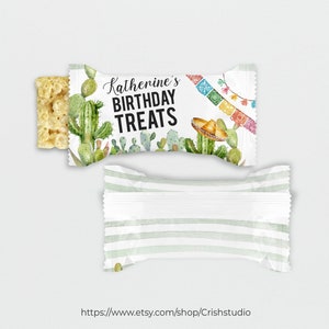 EDITABLE First Fiesta Rice Treat Wrappers Candy Bar Wrapper First Birthday Fiesta Fiesta Party Fiesta 1st Birthday FT101