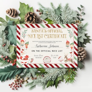 Santa Certificate Certificates Certificate Template Certificate Editable Santa Letter Letter From Santa Letter Template SL101