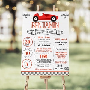 BEWERKBARE twee snelle mijlpaal poster twee snelle verjaardag race auto verjaardag mijlpaal teken mijlpaal Board raceauto verjaardag R104