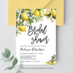 Editable She Found Her Main Squeeze Invite Rustic Lemon Bridal Shower Invitation Bridal Shower Invite Printable Instant Download L106