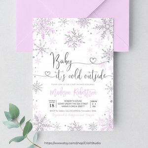 Winter Onederland Birthday Invitation Snowflake Invitation December Birthday First Birthday 2nd Birthday Snowflake Printable BB03