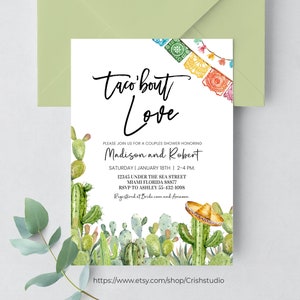 Editable Taco &#39;Bout Love Fiesta Couples Shower Invitation Taco &#39;Bout Love Engagement Party Mexican Engagement Fiesta Instant Download