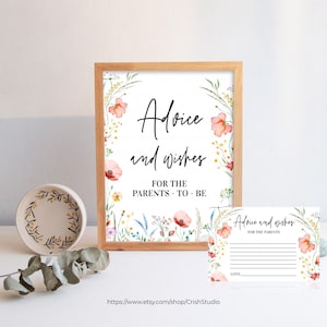 Babyparty Ratschläge und Wünsche Bearbeitbare Ratschläge und Wünsche Karten und Zeichen Babyparty Zeichen BabyVorhersagen Baby Shower Decor B001