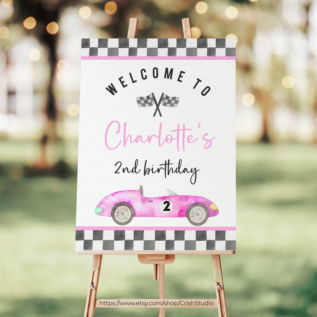 Two Fast Welcome Sign Two Fast Girl Editable Two Fast Birthday ...